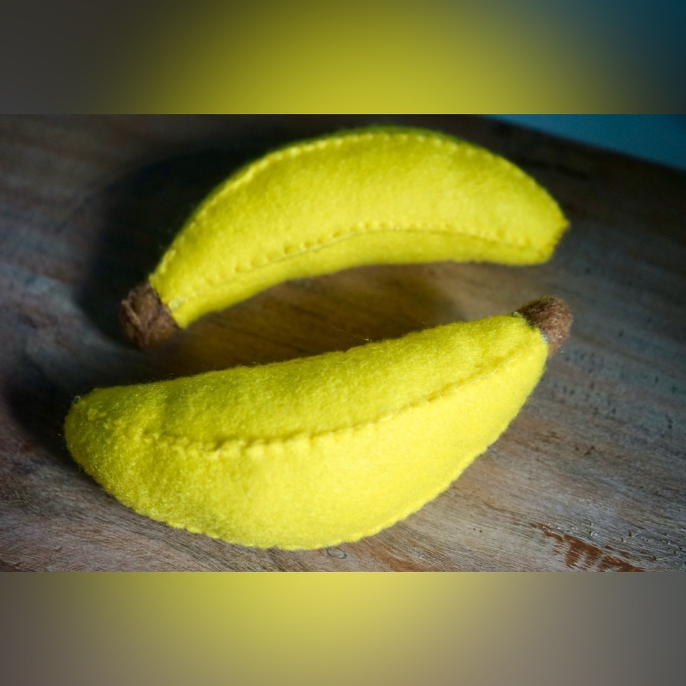 Hand Sewn Play Food Felt Banana